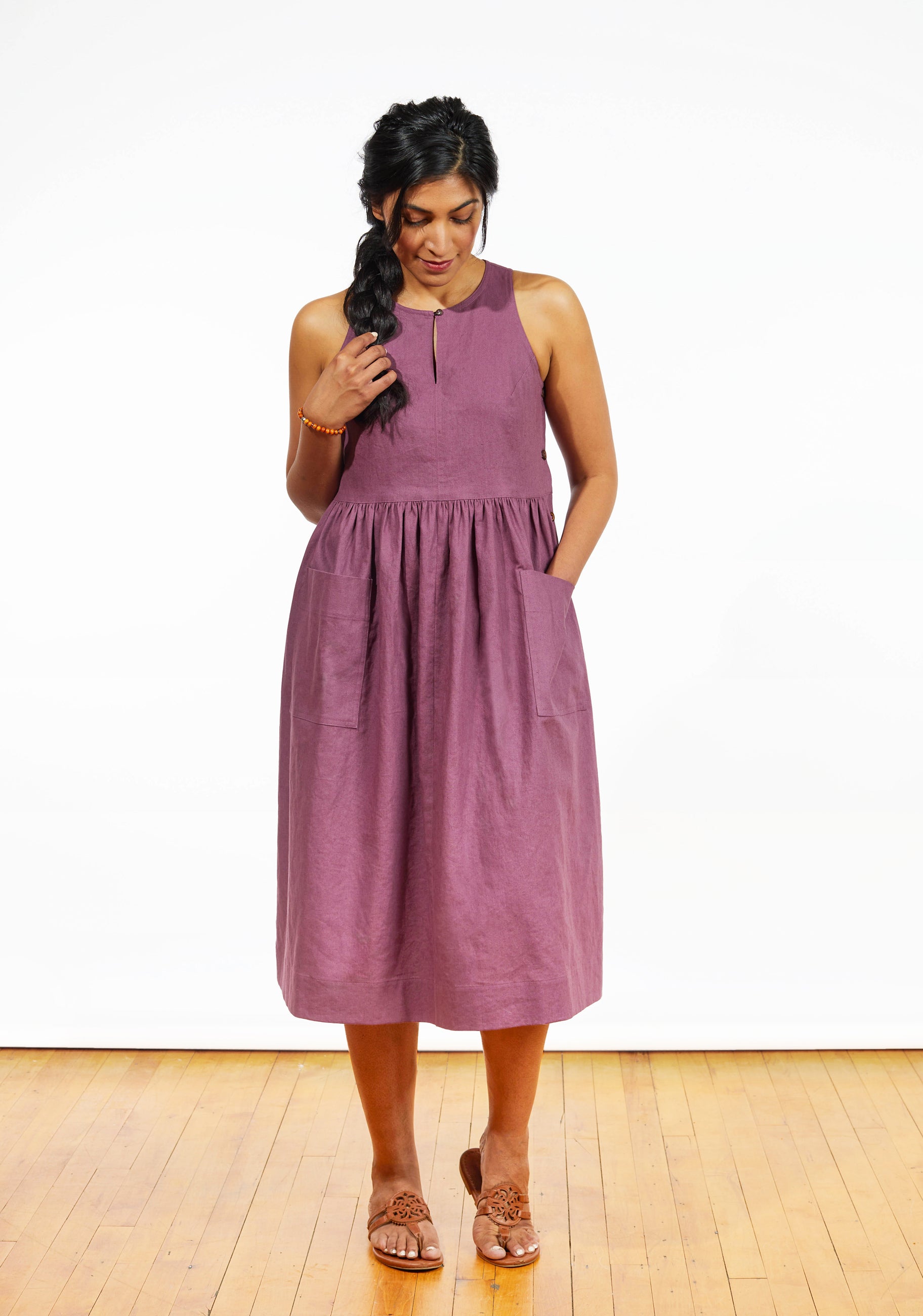 womens linen dress australia Lucia Olive Linen Dress main image 0