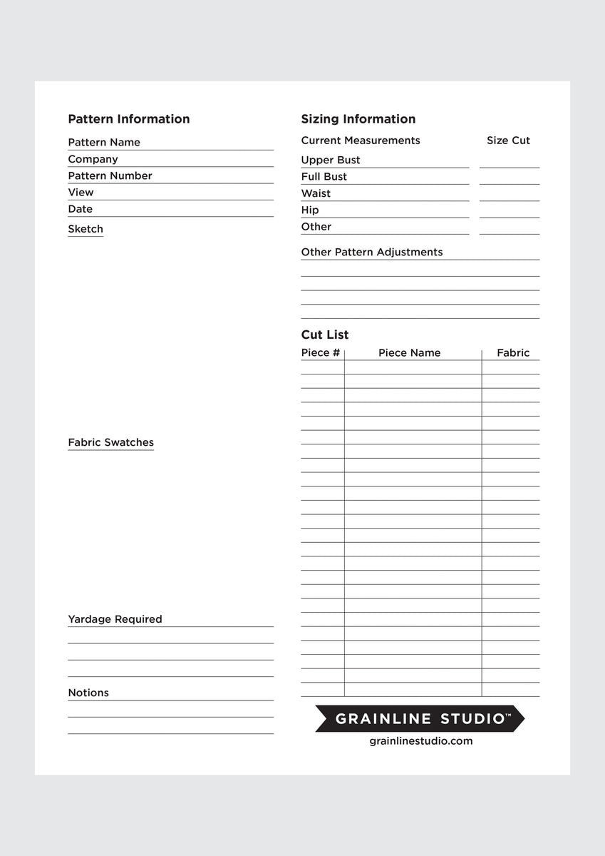 Downloadable Pattern Cards – Grainline Studio downloadable-pattern-cards-grainline-studio