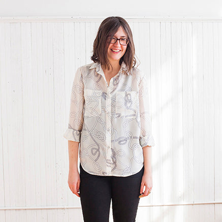 Britex x Grainline Studio | Rope Print Archer