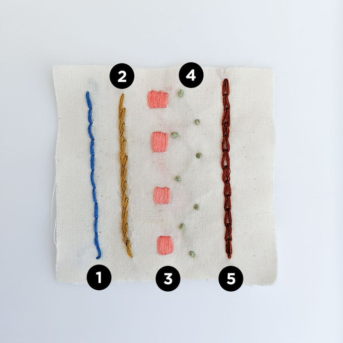 Five Basic Embroidery Stitches