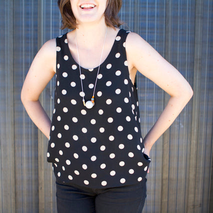 Summer Wardrobe | Polka Dot Silk Tank
