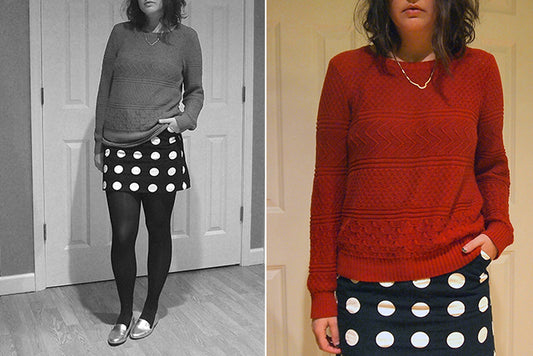 Polka Dot Moss Skirt