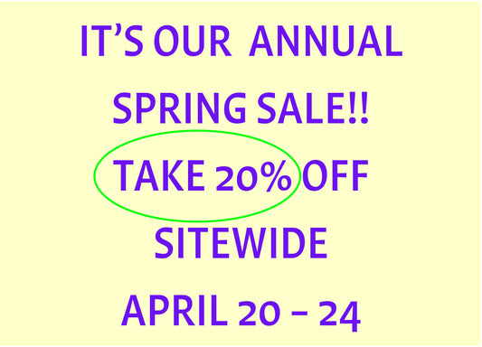 Our Spring Sale has Sprung!