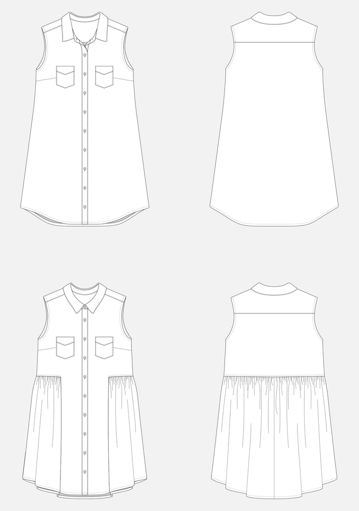 Alder Shirtdress Sewing Pattern | Sizes 14-32 | Grainline Studio