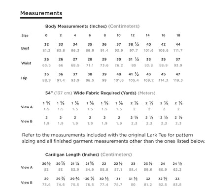 Lark Tee Cardigan Variation Pack 0-18