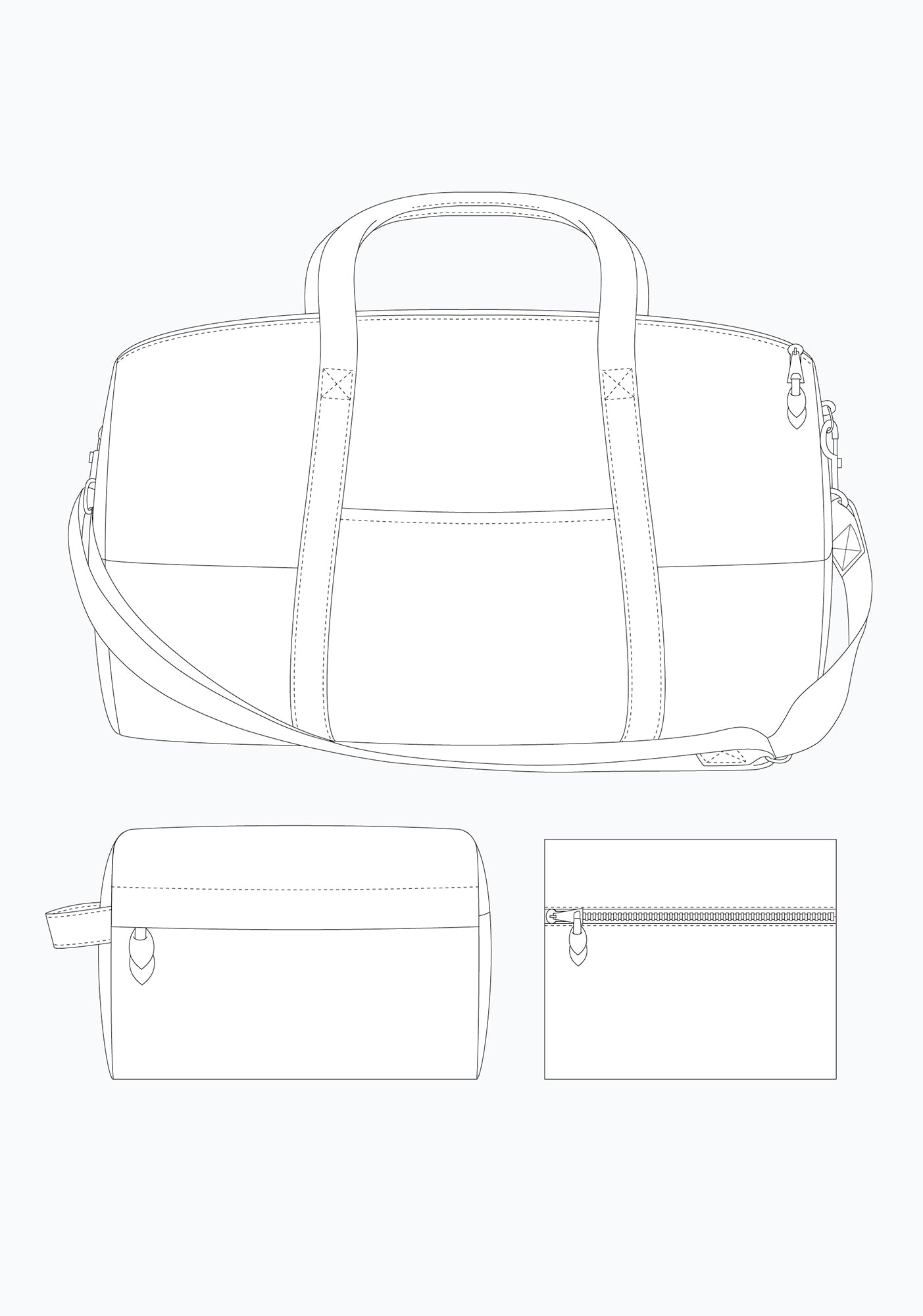 Fashion Duffle Bag Vector Illustration Bag Outline Template Fashion  Flats Sketch Vector Clip Art Template 13222905 Vector Art at Vecteezy