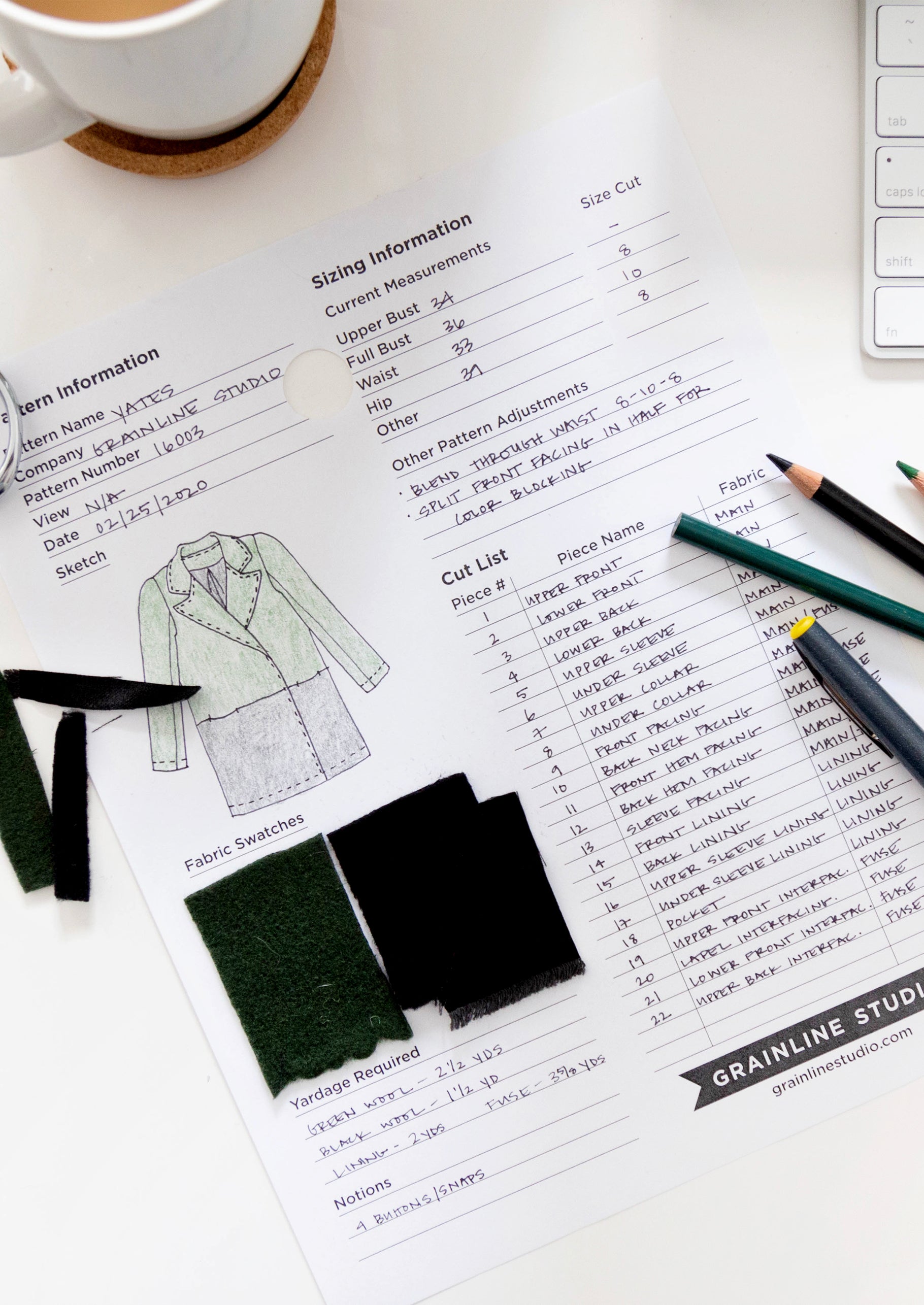 Downloadable Pattern Cards – Grainline Studio