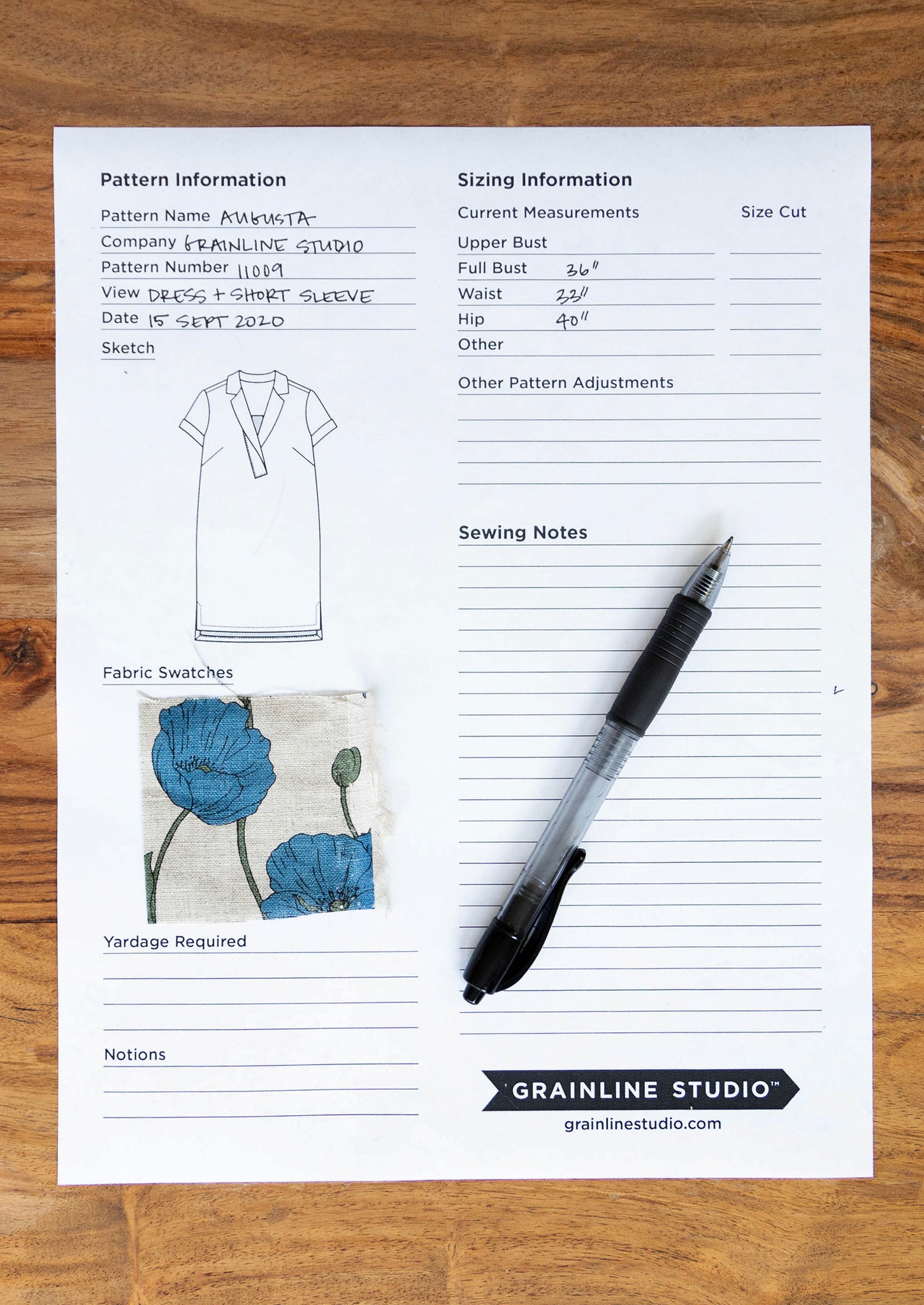 Downloadable Pattern Cards – Grainline Studio