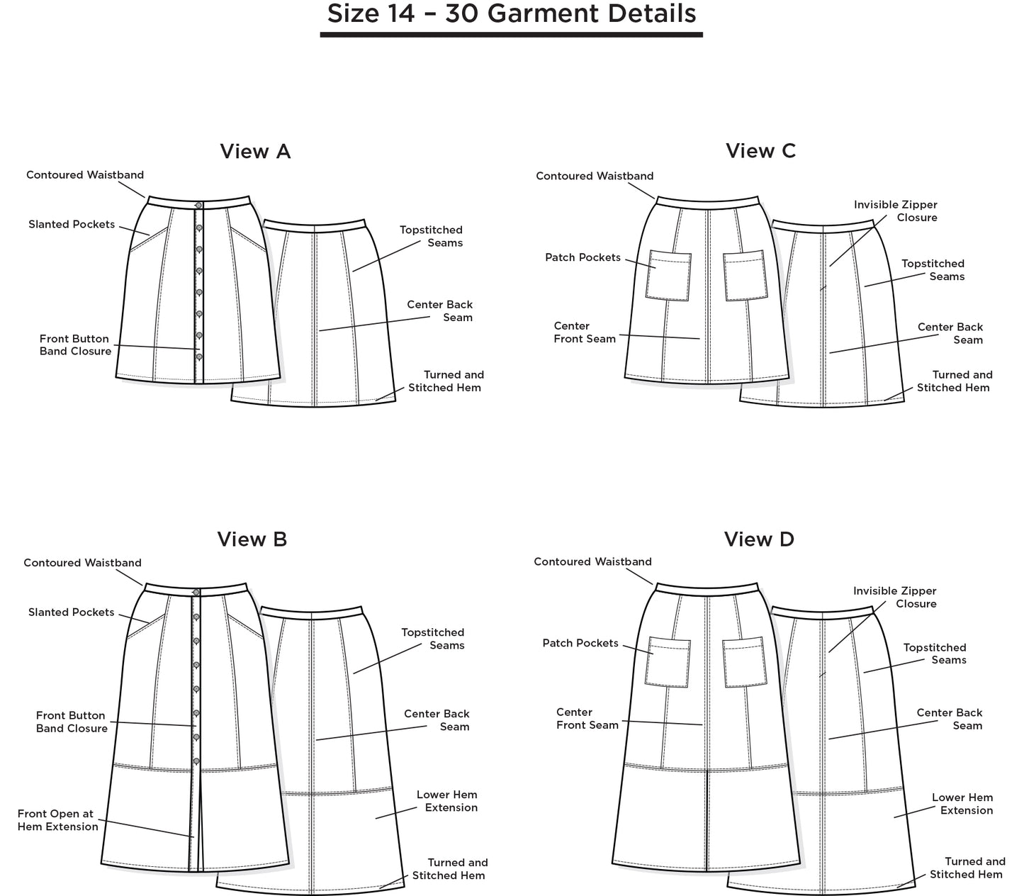 Reed Skirt 14–30/32