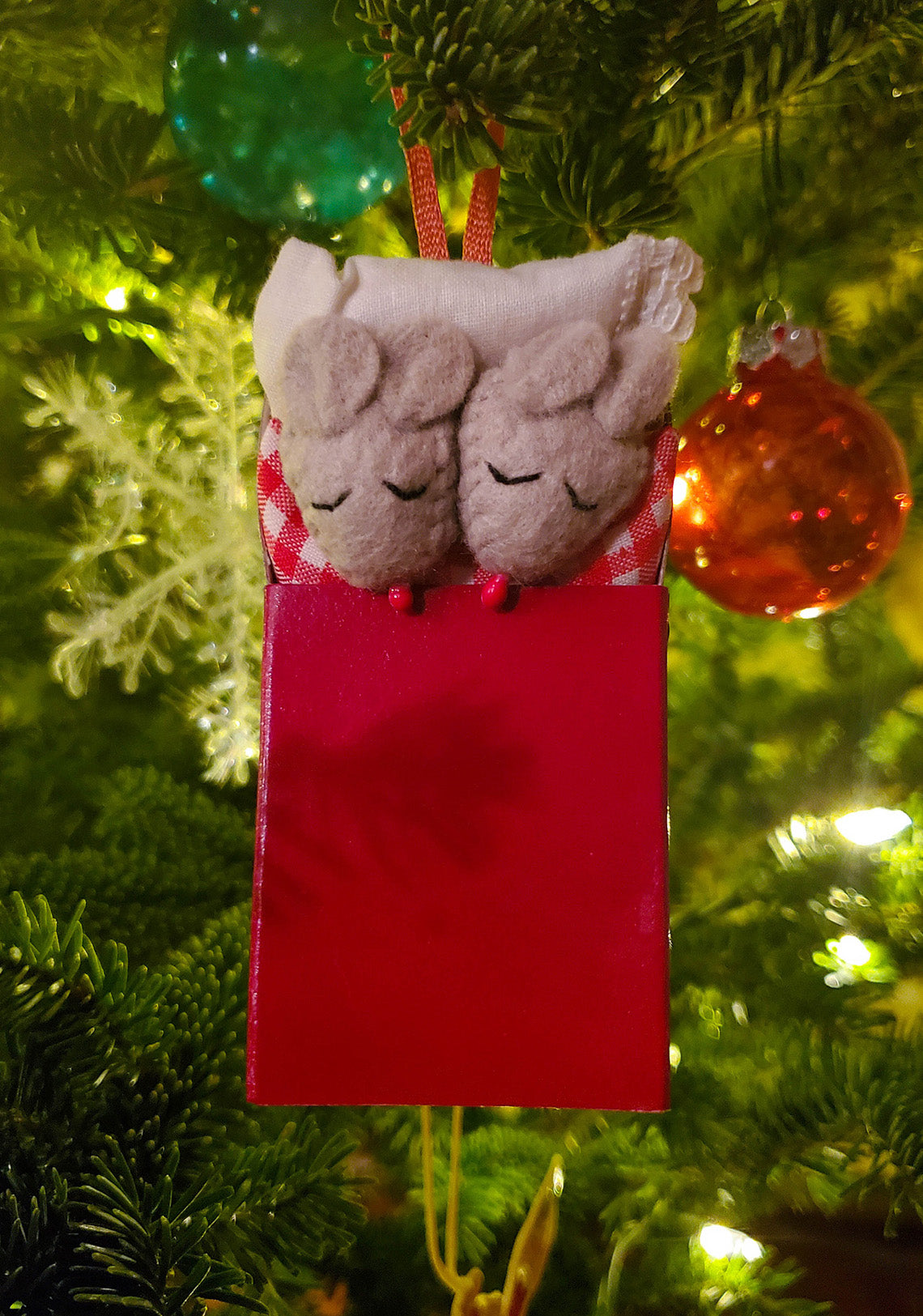 Sleeping Mice Ornament