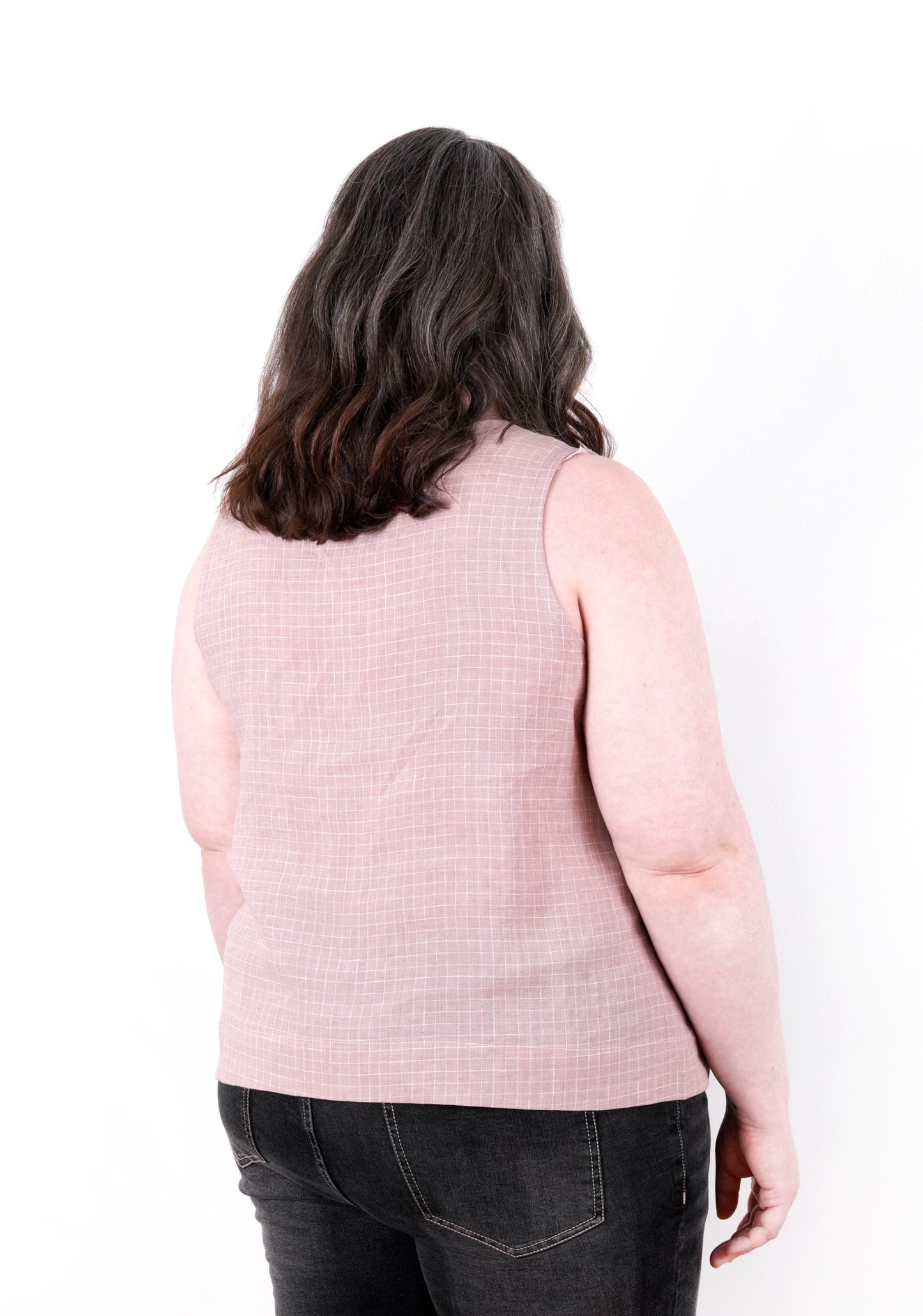 Back view of Willow Tank showing smooth fit and clean neckline finish.